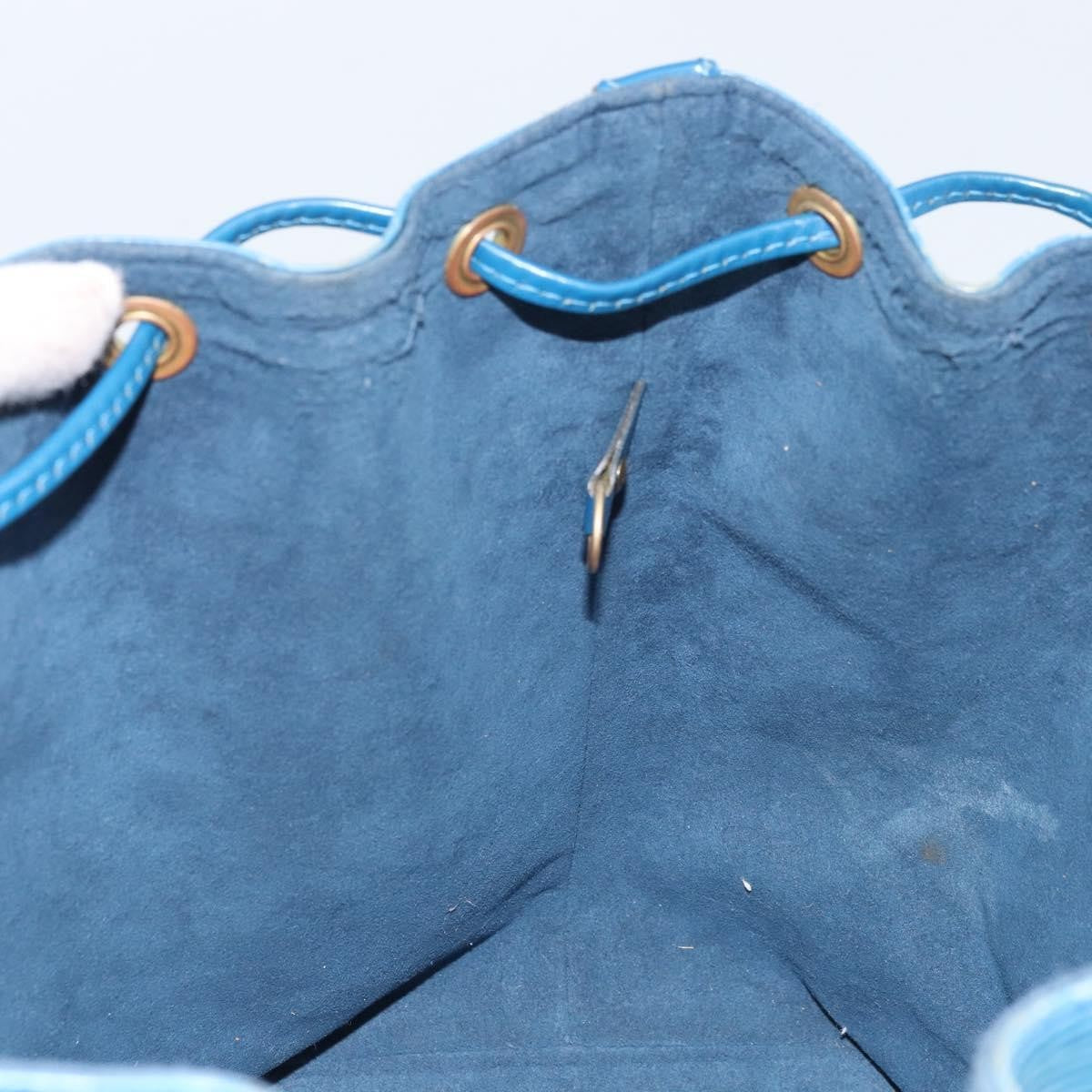 Louis Vuitton Petit Noe Handbag Epi Leather Blue Leather Shoulder Bag Bag (Pre-Owned)
