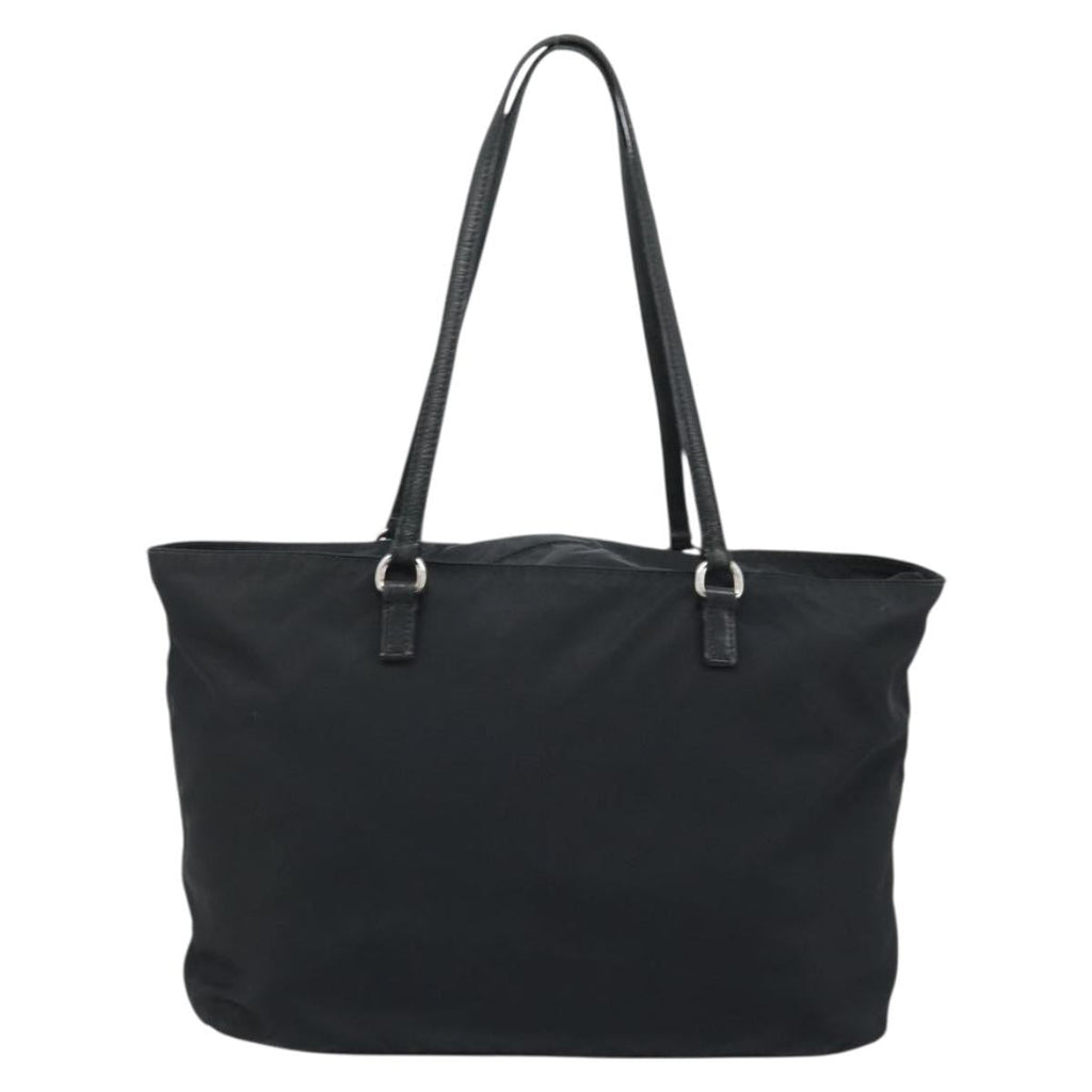 Prada Vintage Zip Tote Tessuto Black Nylon Tote Bag Bag (Pre-Owned)