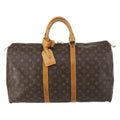 Louis Vuitton Keepall Bag Monogram Canvas Brown Canvas Travel Bag Bag (Pre-Owned)