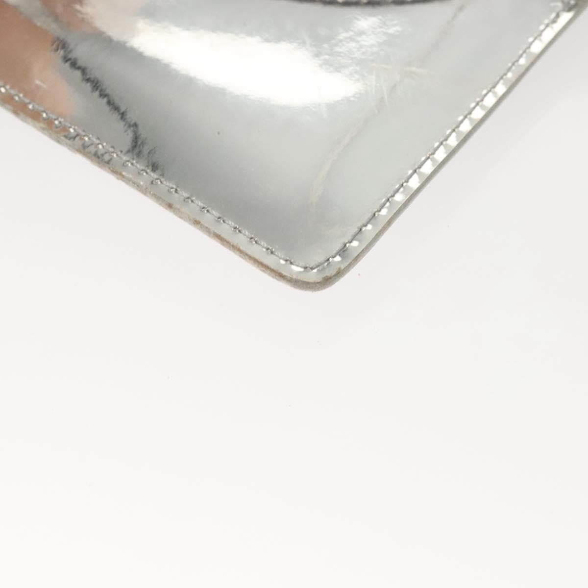Louis Vuitton Pochette Plate Monogram Mirror Silver Patent_Leather Clutche & Pouche Bag (Pre-Owned)