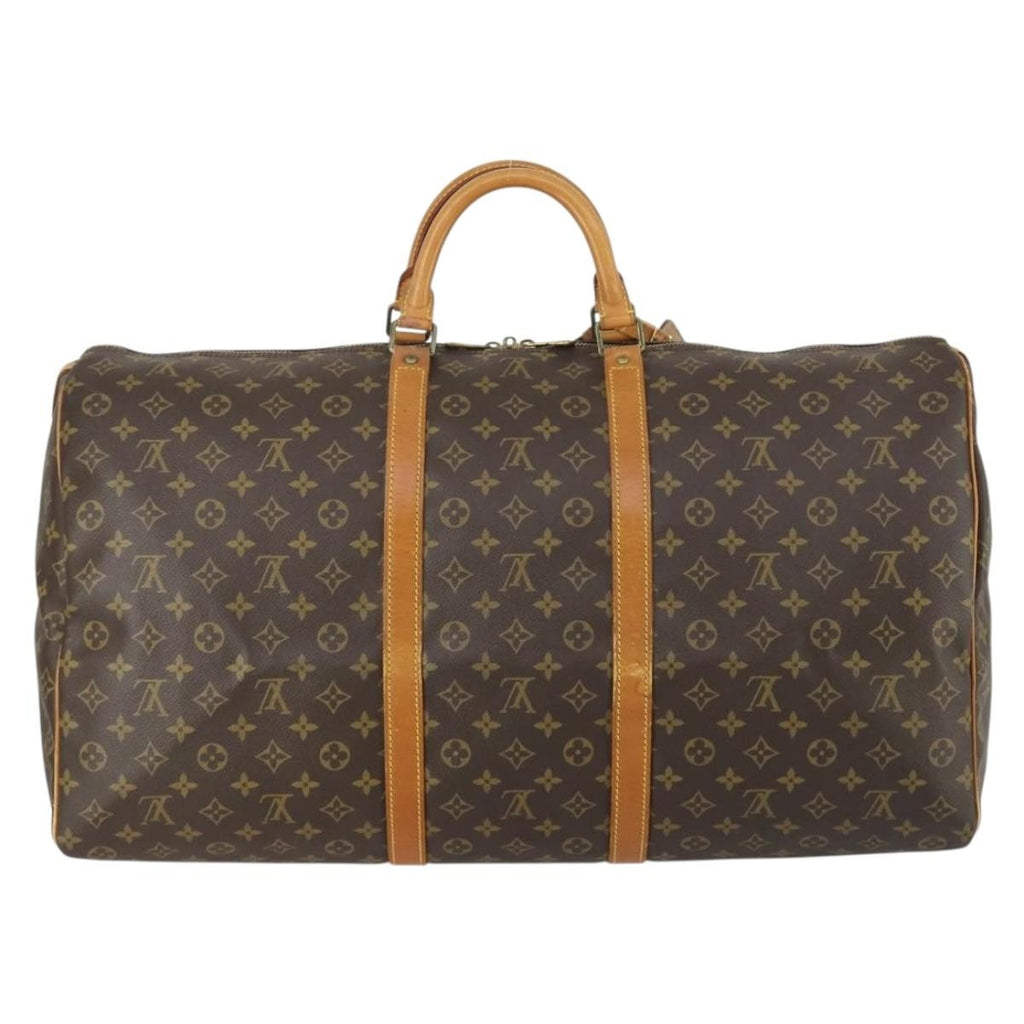 Louis Vuitton Keepall Bag Monogram Canvas Brown Canvas Travel Bag Bag (Pre-Owned)