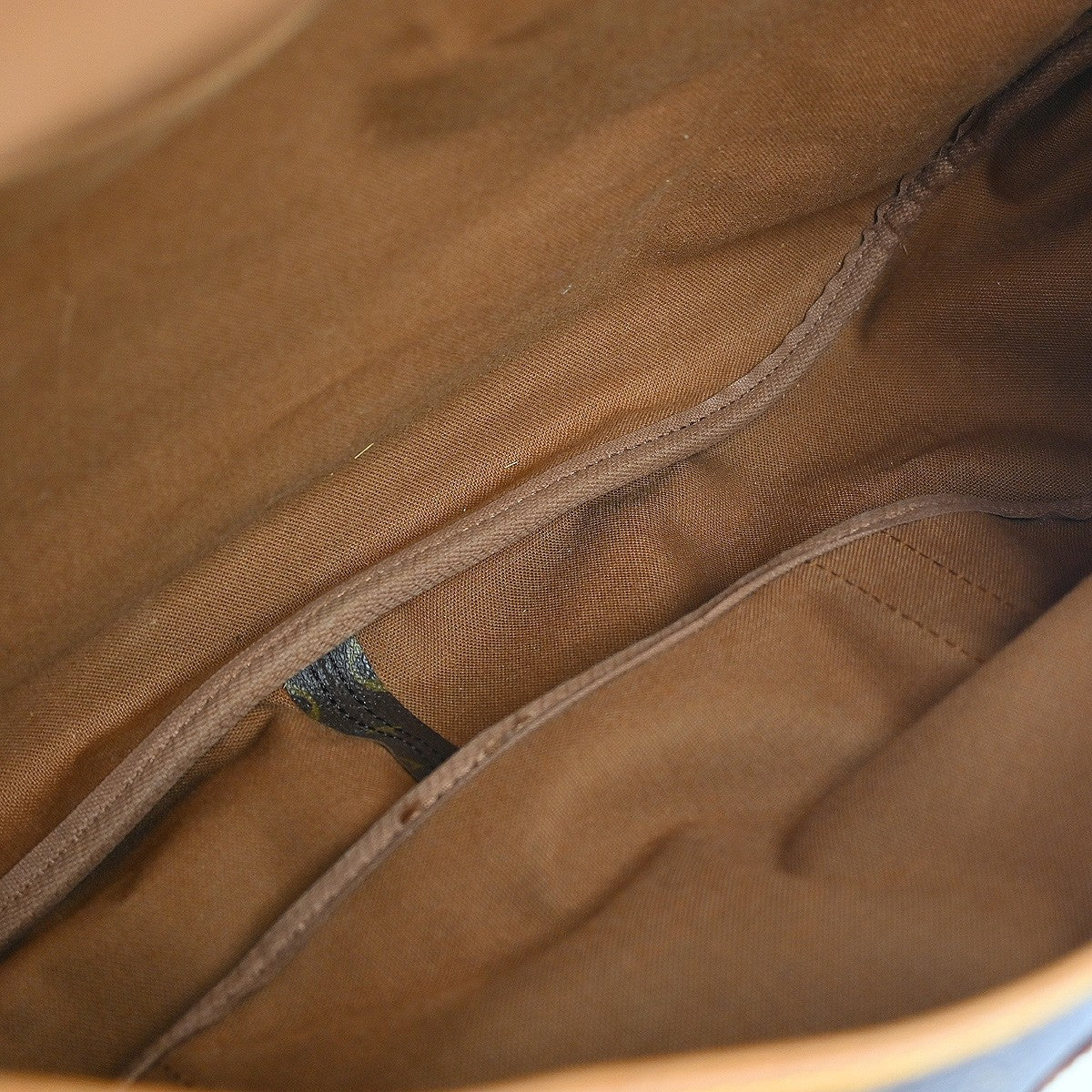 Louis Vuitton Saumur Handbag Monogram Canvas Brown Canvas Shoulder Bag Bag (Pre-Owned)