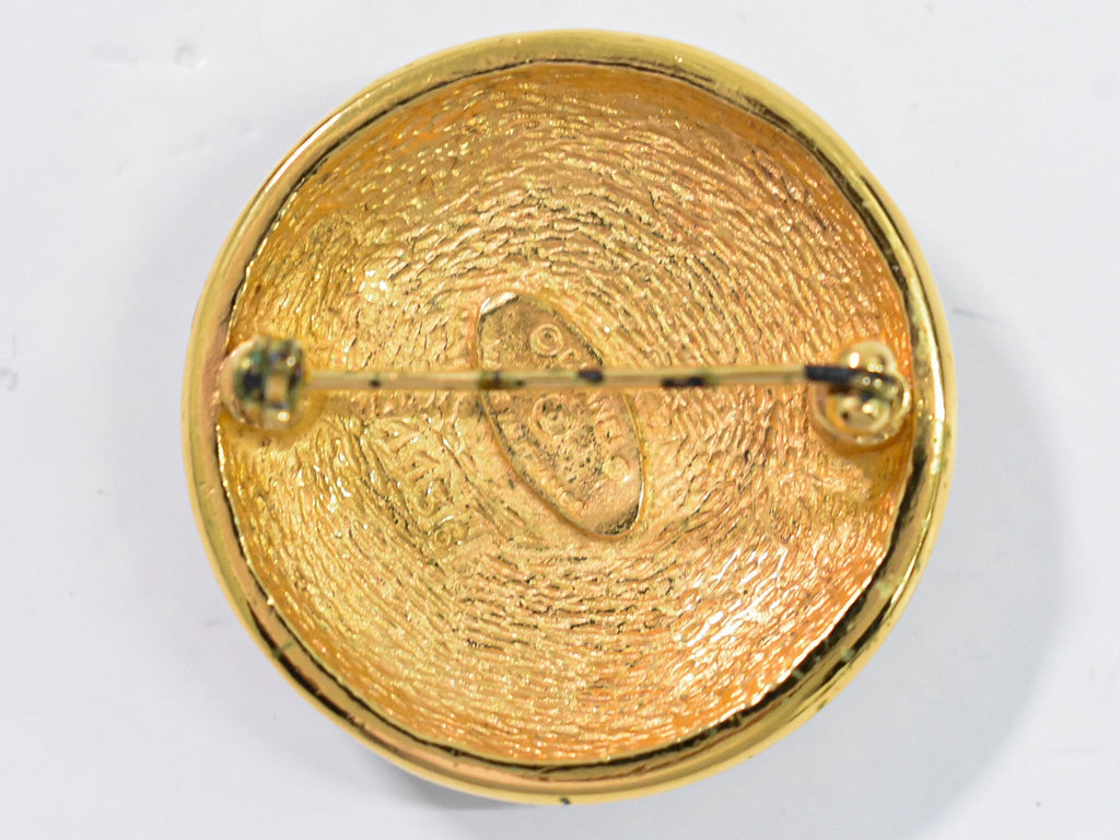 Chanel Cc Brooch Metal Gold Gold_Plated Brooch Jewelry (Pre-Owned)