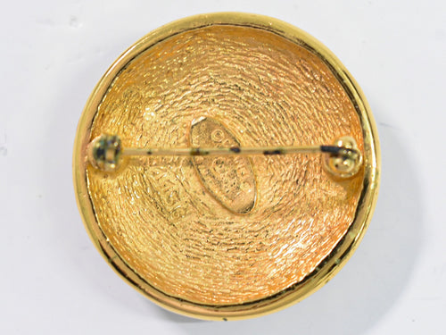 Chanel Cc Brooch Metal Gold Gold_Plated Brooch Jewelry (Pre-Owned)
