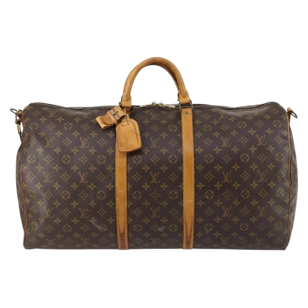 Louis Vuitton Keepall Bandouliere Bag Monogram Canvas Brown Canvas Travel Bag Bag (Pre-Owned)
