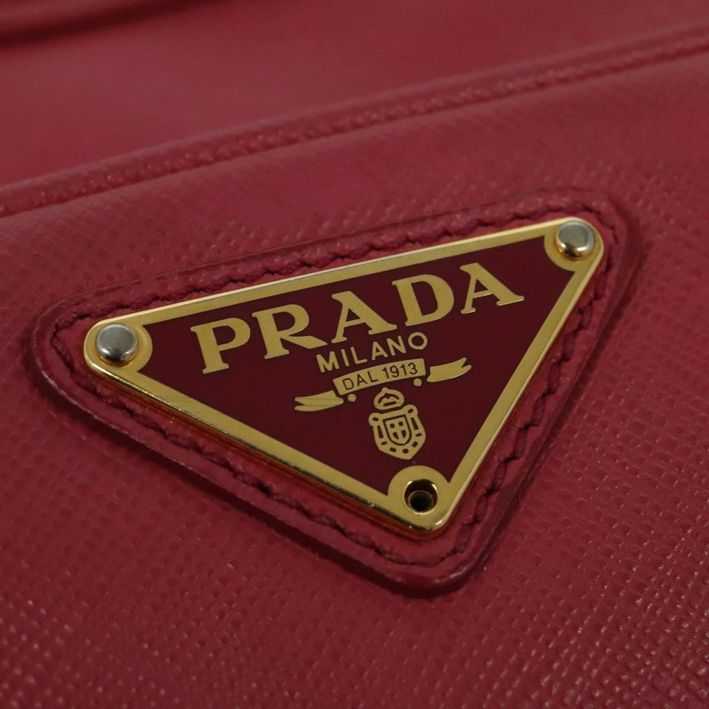 Prada Front Pocket Crossbody Bag Saffiano Leather Pink Leather Shoulder Bag Bag (Pre-Owned)