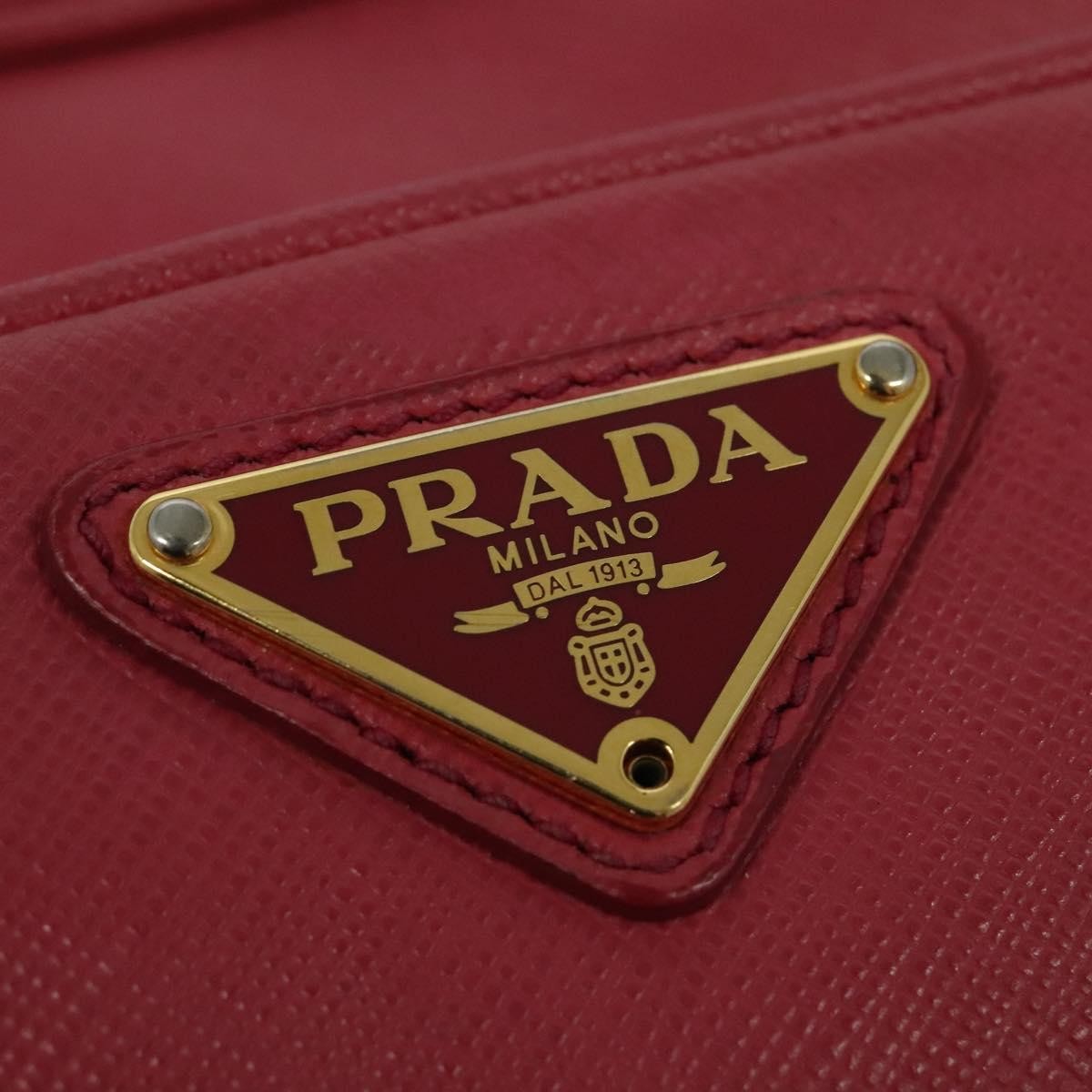 Prada Front Pocket Crossbody Bag Saffiano Leather Pink Leather Shoulder Bag Bag (Pre-Owned)