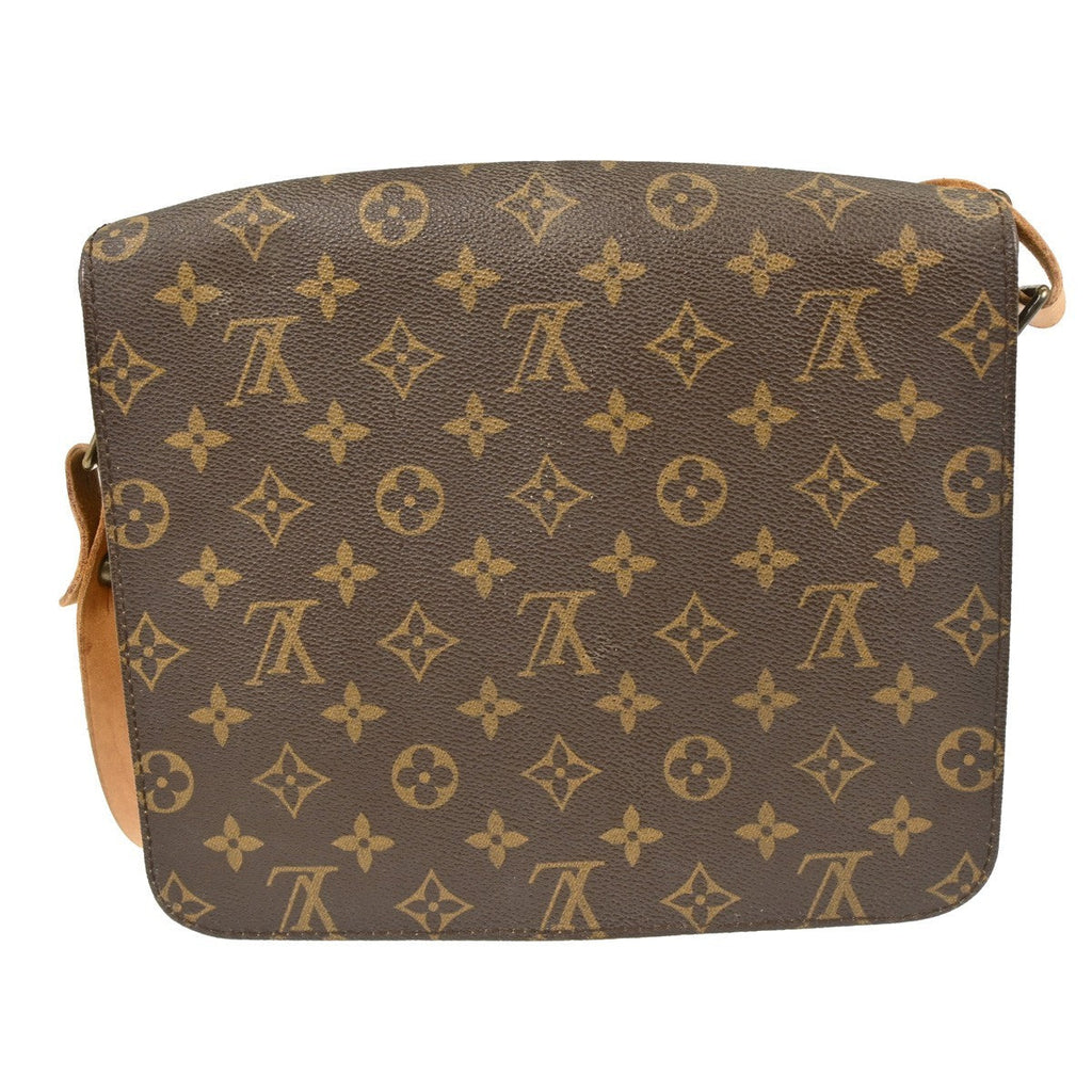 Louis Vuitton Cartouchiere Handbag Monogram Canvas Brown Canvas Shoulder Bag Bag (Pre-Owned)