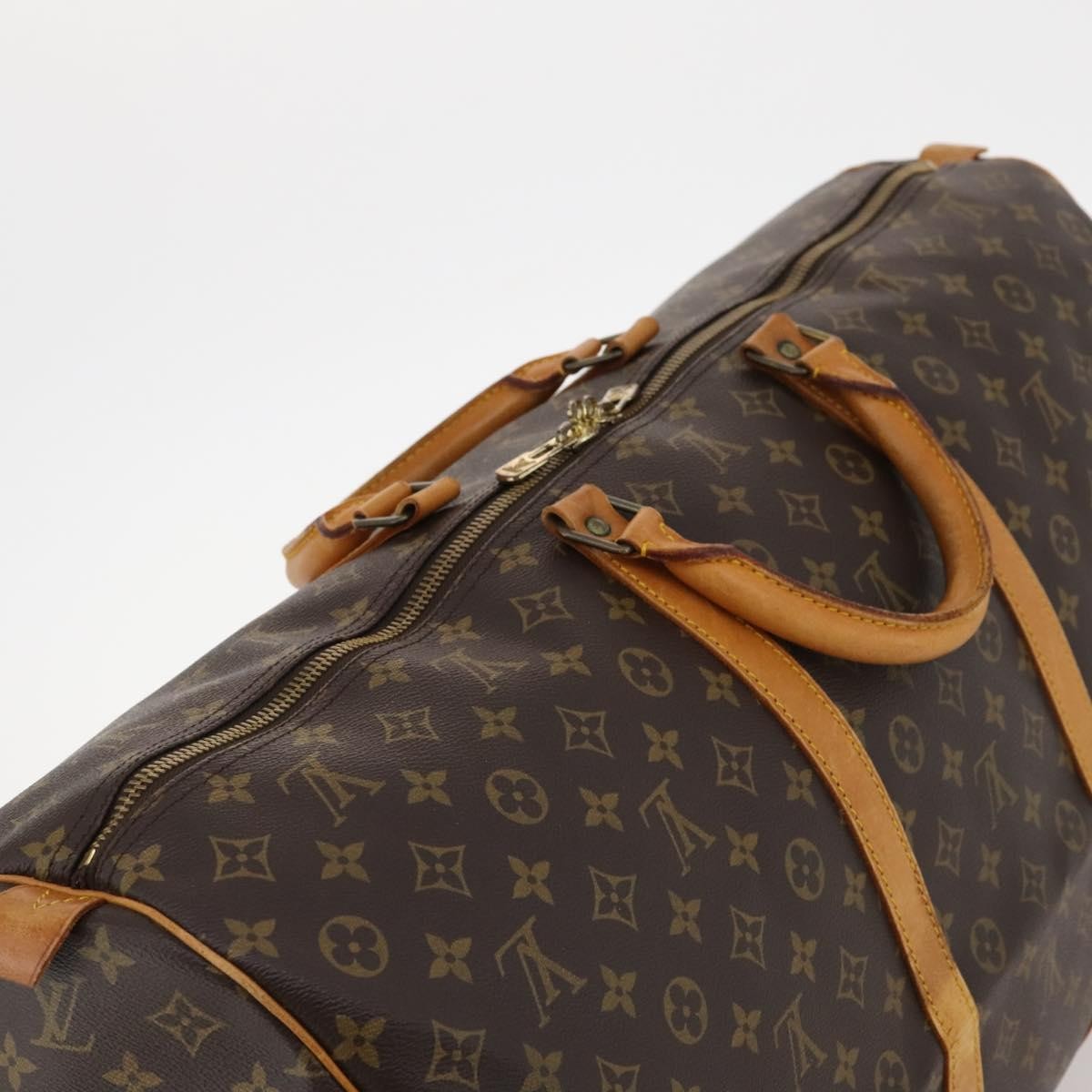 Louis Vuitton Keepall Bag Monogram Canvas Brown Canvas Travel Bag Bag (Pre-Owned)