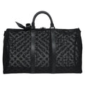 Louis Vuitton Keepall Bandouliere Bag Monogram See Through Mesh Black Nylon Travel Bag Bag (Pre-Owned)