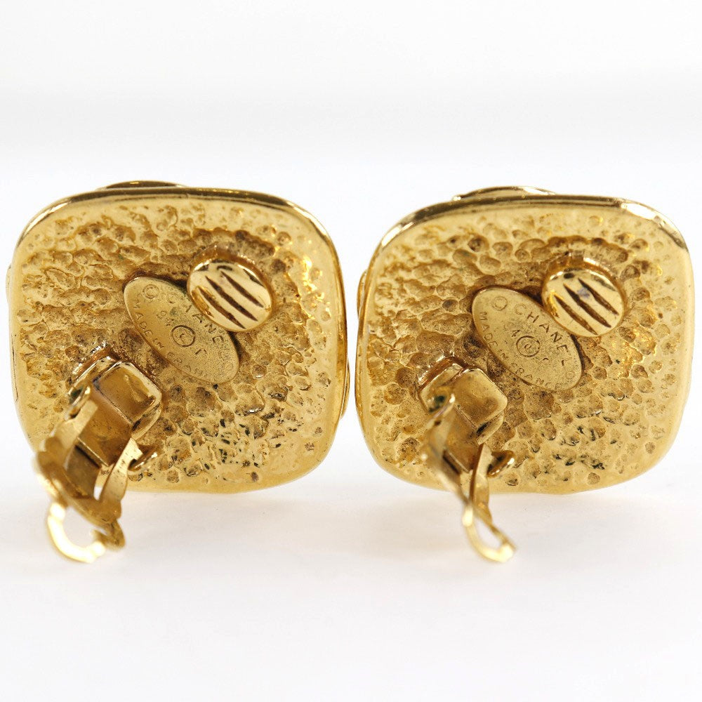 Chanel Vintage Cc Clip-On Earrings Metal Gold Gold_Plated Earrings Jewelry (Pre-Owned)