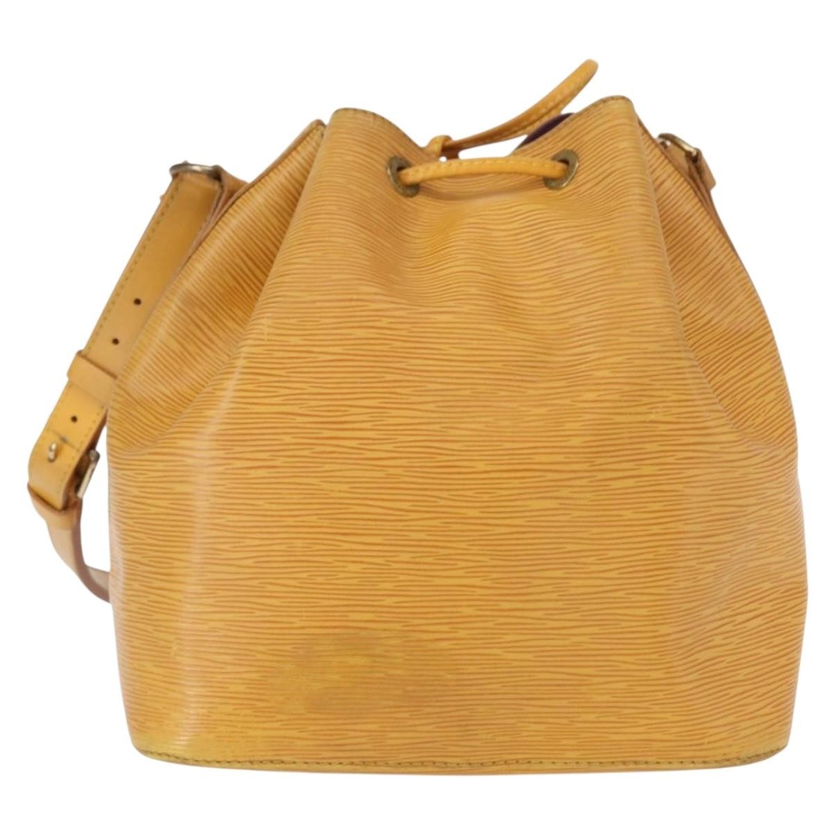 Louis Vuitton Petit Noe Handbag Epi Leather Yellow Leather Shoulder Bag Bag (Pre-Owned)