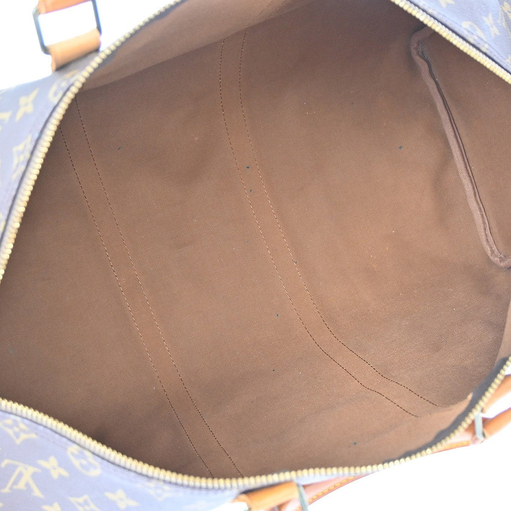 Louis Vuitton Keepall Bag Monogram Canvas Brown Canvas Travel Bag Bag (Pre-Owned)