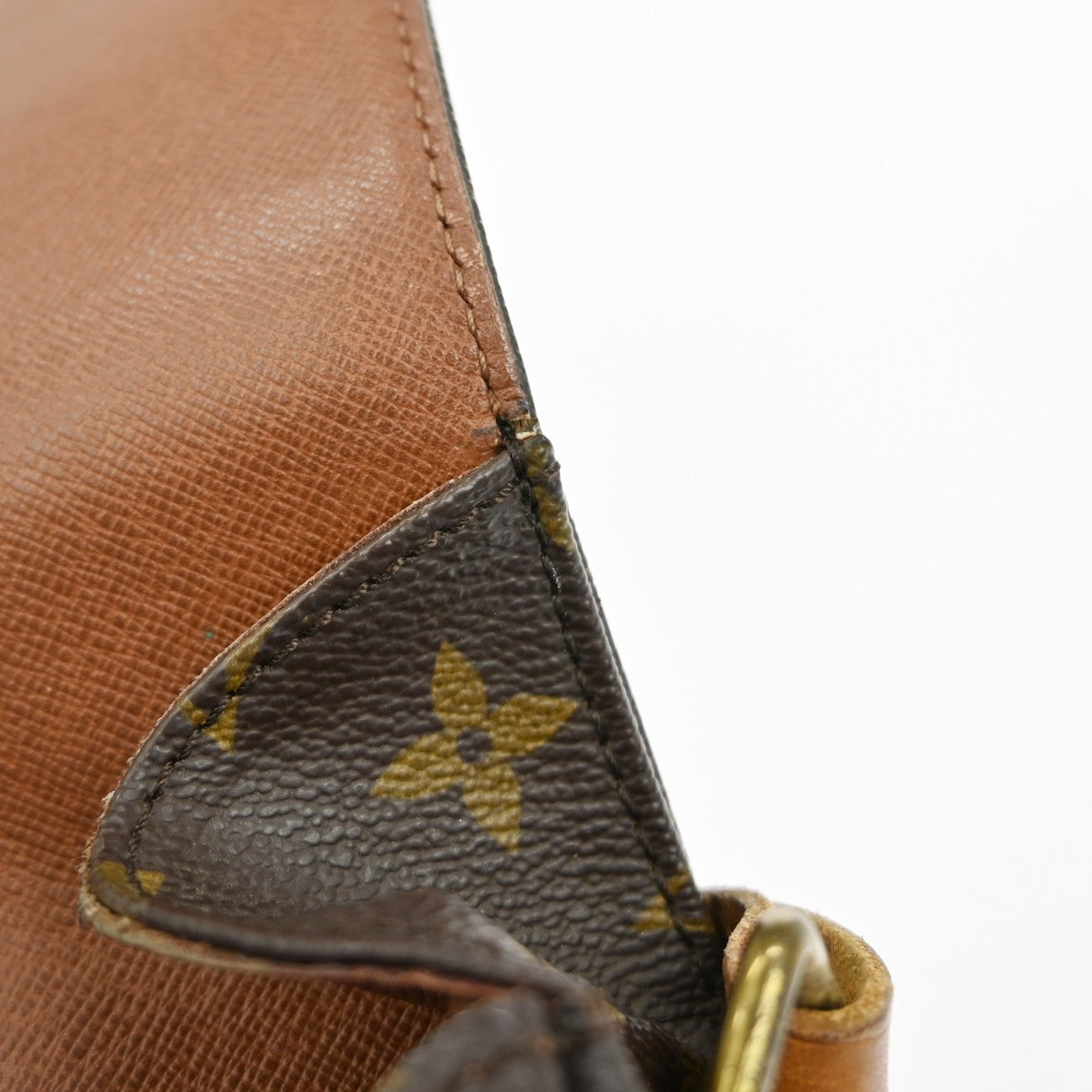Louis Vuitton Cartouchiere Handbag Monogram Canvas Brown Canvas Shoulder Bag Bag (Pre-Owned)