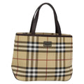 Burberry Nova Check Handbag Nova Check Canvas Beige Canvas Handbag (Pre-Owned)