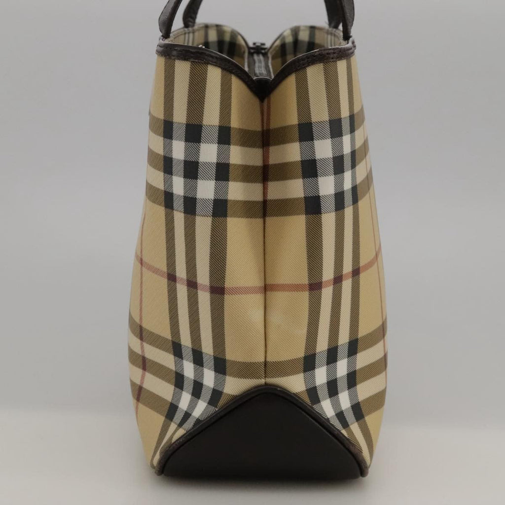 Burberry Nova Check Handbag Nova Check Canvas And Leather Beige Canvas Handbag (Pre-Owned)