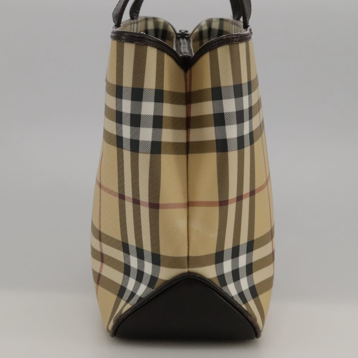 Burberry Nova Check Handbag Nova Check Canvas And Leather Beige Canvas Handbag (Pre-Owned)