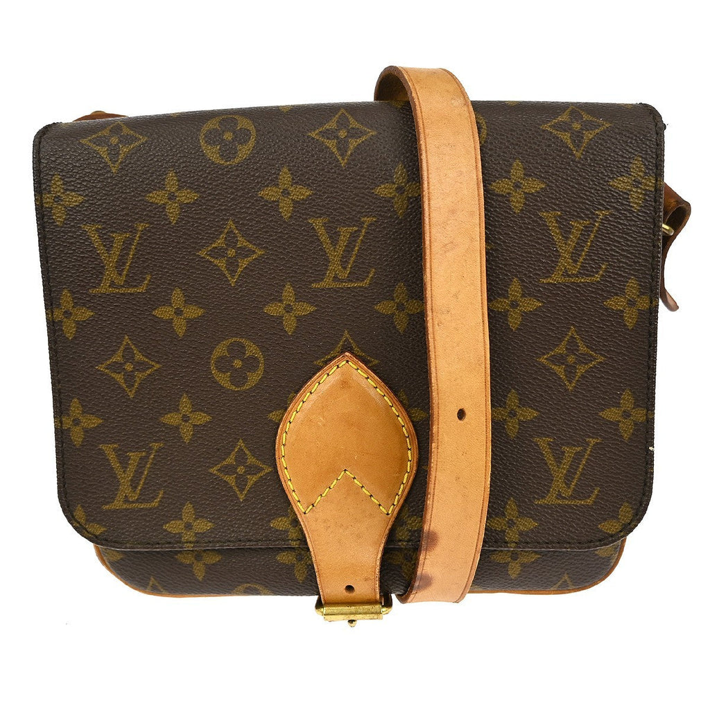 Louis Vuitton Cartouchiere Handbag Monogram Canvas Brown Canvas Shoulder Bag Bag (Pre-Owned)