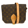 Louis Vuitton Cartouchiere Handbag Monogram Canvas Brown Canvas Shoulder Bag Bag (Pre-Owned)