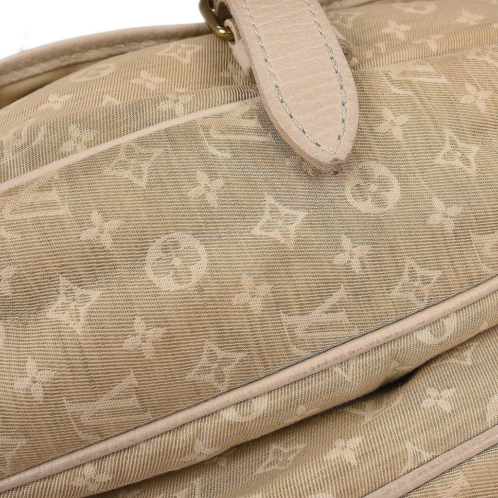 Louis Vuitton Saumur Handbag Mini Lin White Canvas Shoulder Bag Bag (Pre-Owned)