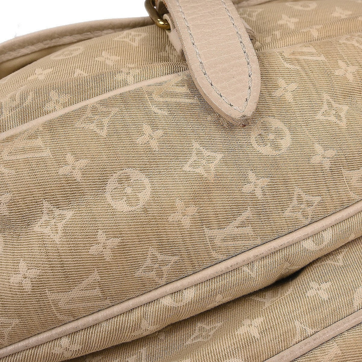 Louis Vuitton Saumur Handbag Mini Lin White Canvas Shoulder Bag Bag (Pre-Owned)