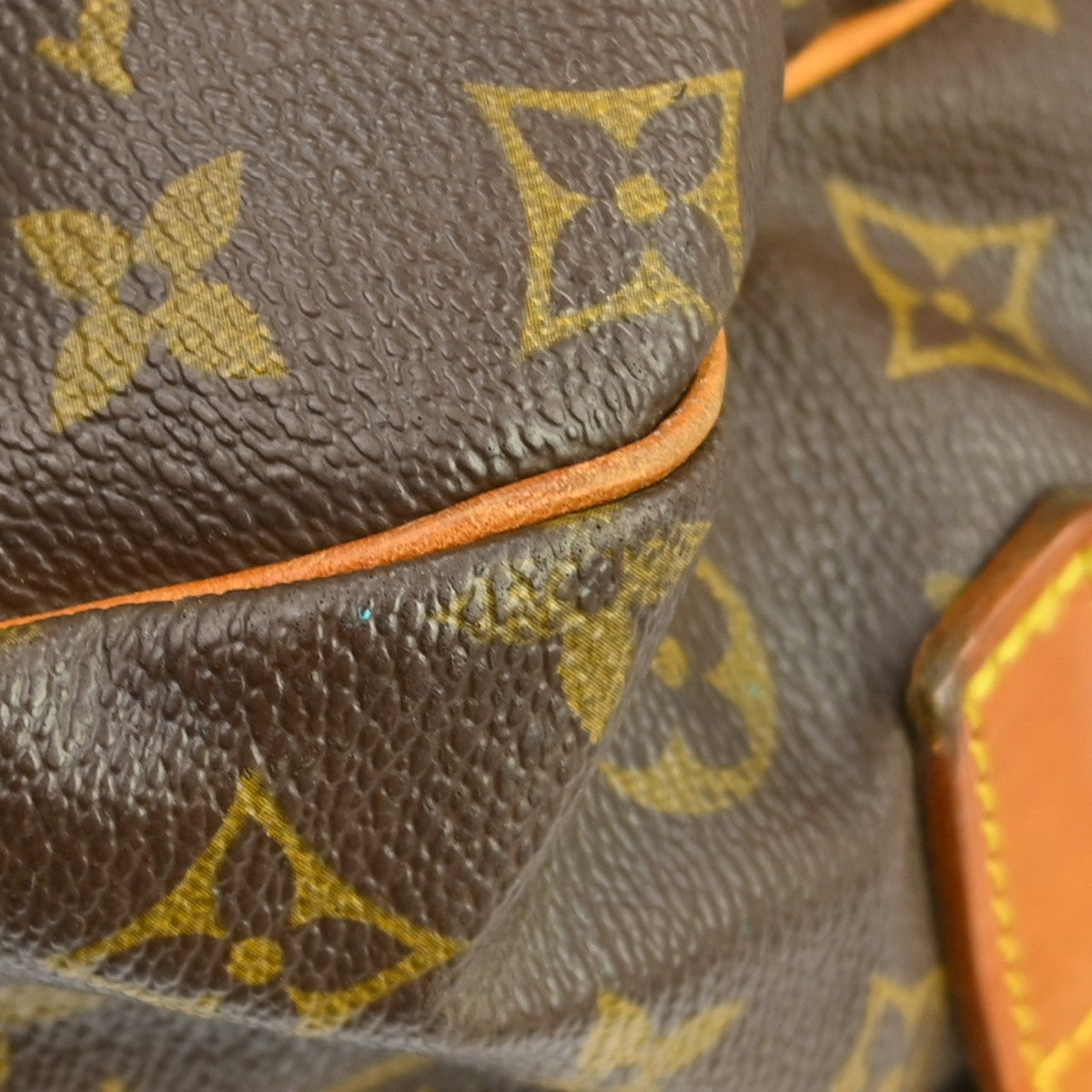 Louis Vuitton Saumur Handbag Monogram Canvas Brown Canvas Shoulder Bag Bag (Pre-Owned)