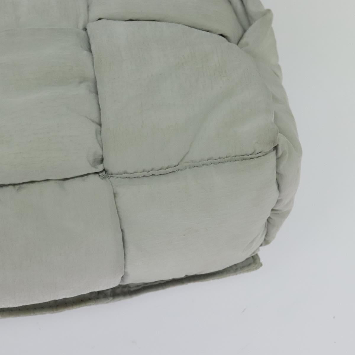 Bottega Veneta Padded Tech Cassette Crossbody Bag Intrecciato Nylon Gray Nylon Shoulder Bag Bag (Pre-Owned)