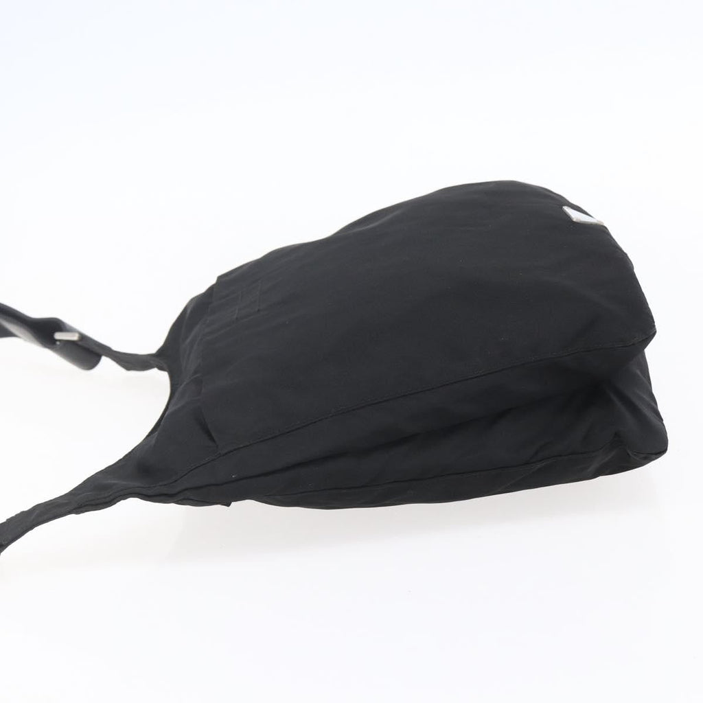 Prada Zip Messenger Quilted Tessuto Black Nylon Shoulder Bag Bag (Pre-Owned)