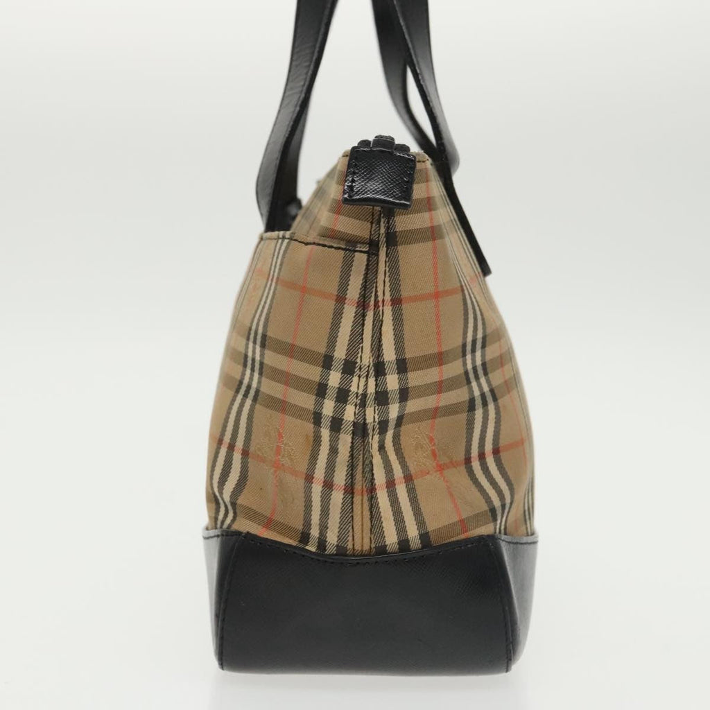 Burberry Nova Check Handbag Nova Check Canvas Beige Canvas Handbag (Pre-Owned)