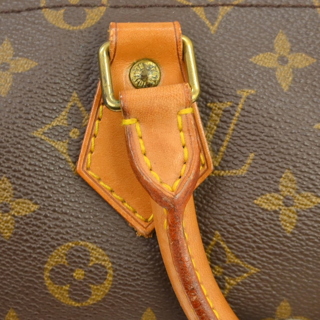 Louis Vuitton Speedy Handbag Monogram Canvas Brown Canvas Handbag (Pre-Owned)