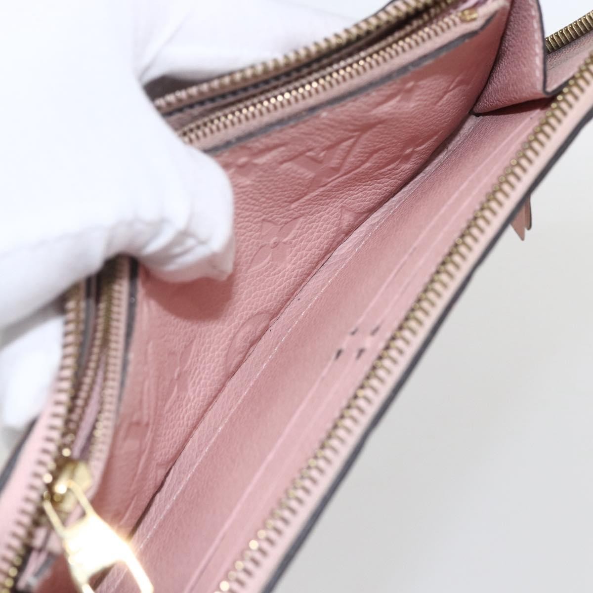Louis Vuitton Clemence Wallet Monogram Empreinte Leather Pink Leather Wallets Accessory (Pre-Owned)