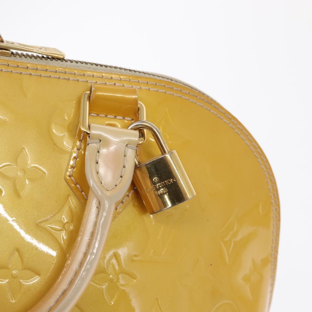 Louis Vuitton Alma Handbag Patent Leather Yellow Patent_Leather Handbag (Pre-Owned)
