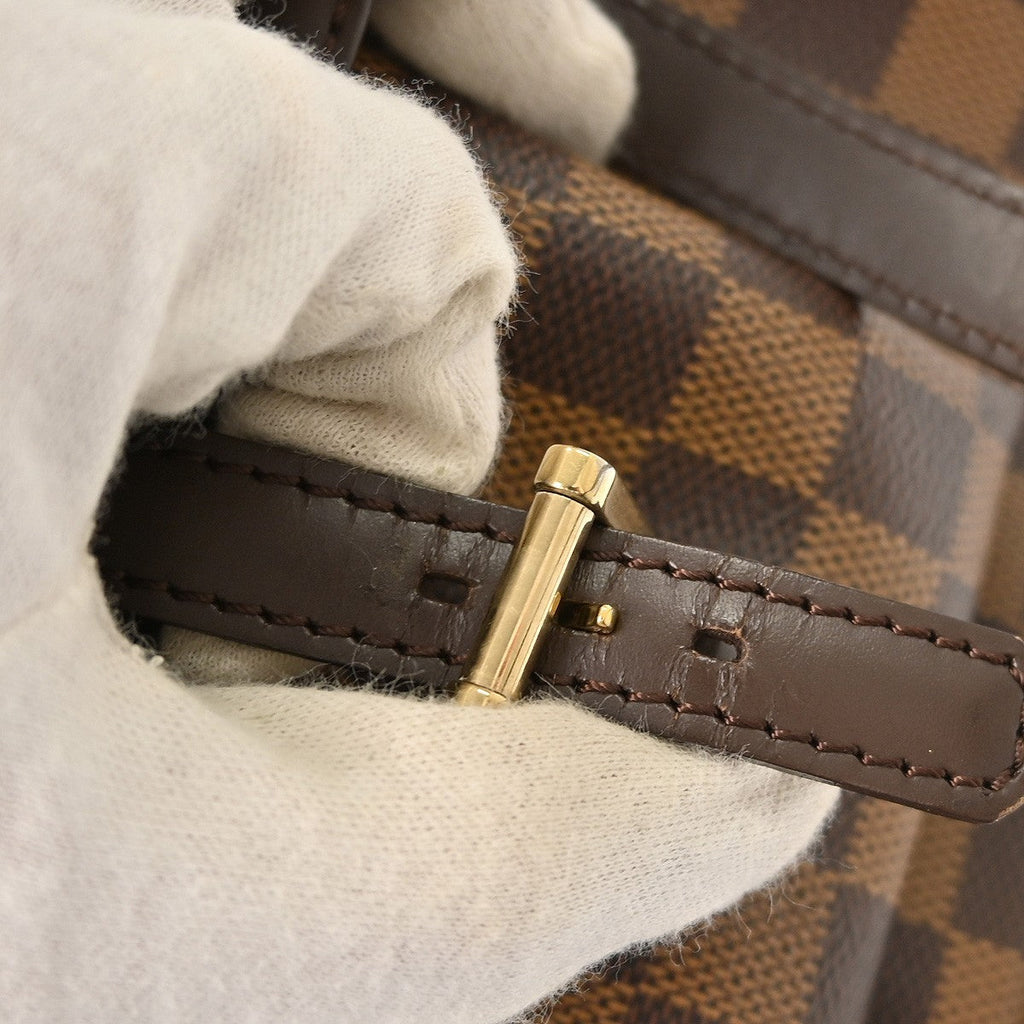 Louis Vuitton Manosque Handbag Damier Brown Canvas Tote Bag Bag (Pre-Owned)