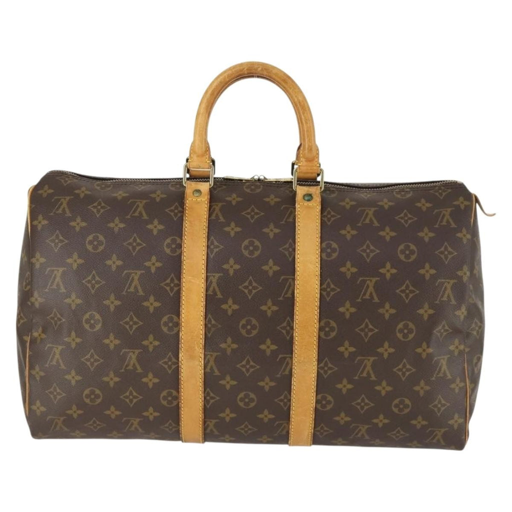 Louis Vuitton Keepall Bag Monogram Canvas Brown Canvas Travel Bag Bag (Pre-Owned)
