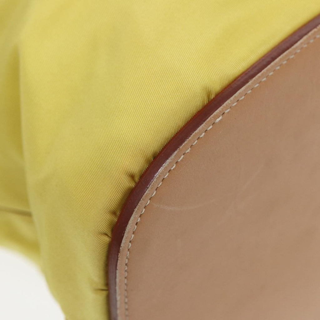 Prada Vintage Shoulder Bag Tessuto Yellow Nylon Shoulder Bag Bag (Pre-Owned)