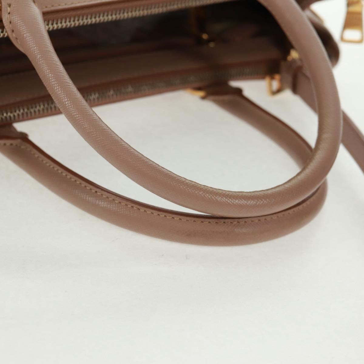 Prada Double Zip Lux Tote Saffiano Leather Pink Leather Tote Bag Bag (Pre-Owned)