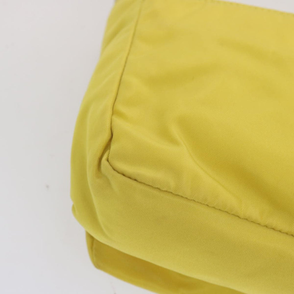 Prada Vintage Shoulder Bag Tessuto Yellow Nylon Shoulder Bag Bag (Pre-Owned)