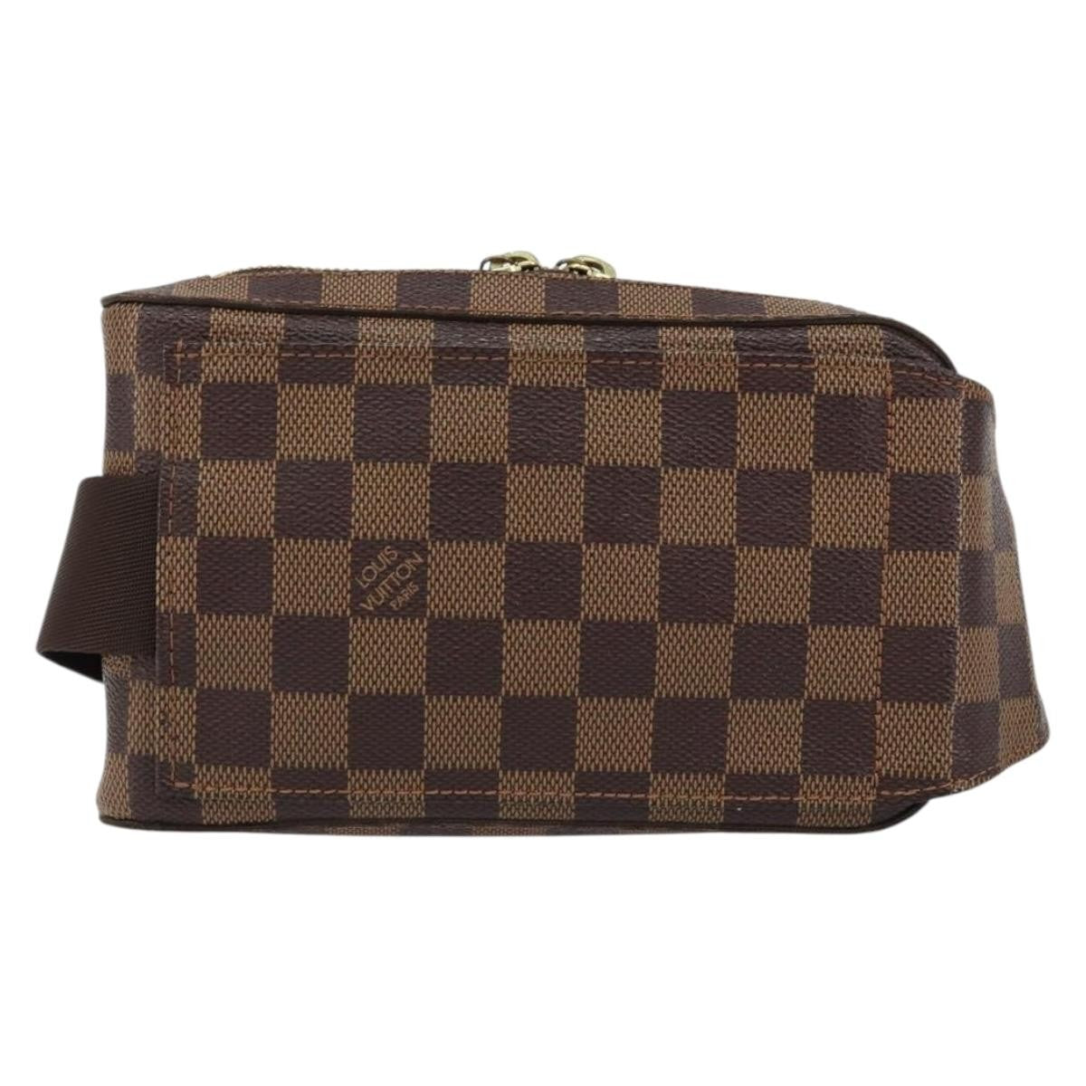 Louis Vuitton Geronimos Waist Bag Damier Brown Canvas Shoulder Bag Bag (Pre-Owned)