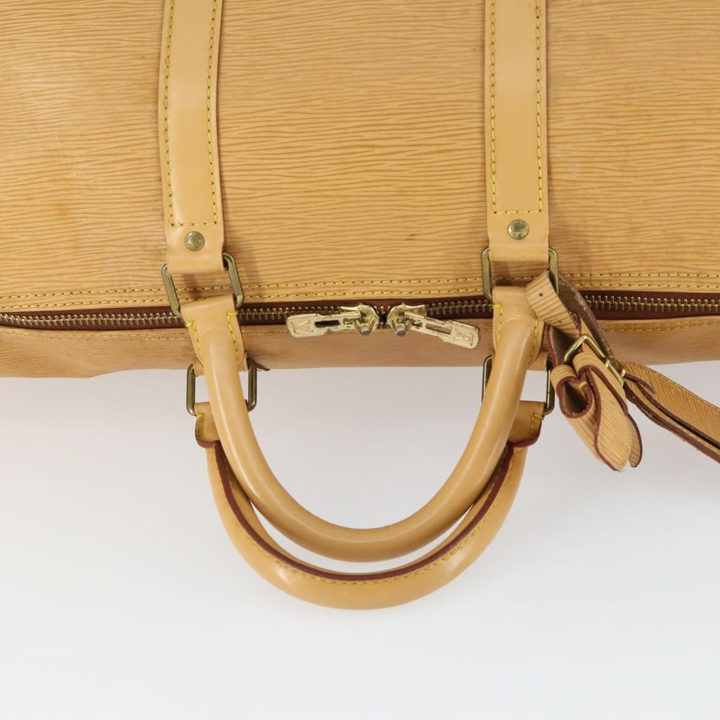 Louis Vuitton Keepall Bag Epi Leather Beige Leather Travel Bag Bag (Pre-Owned)