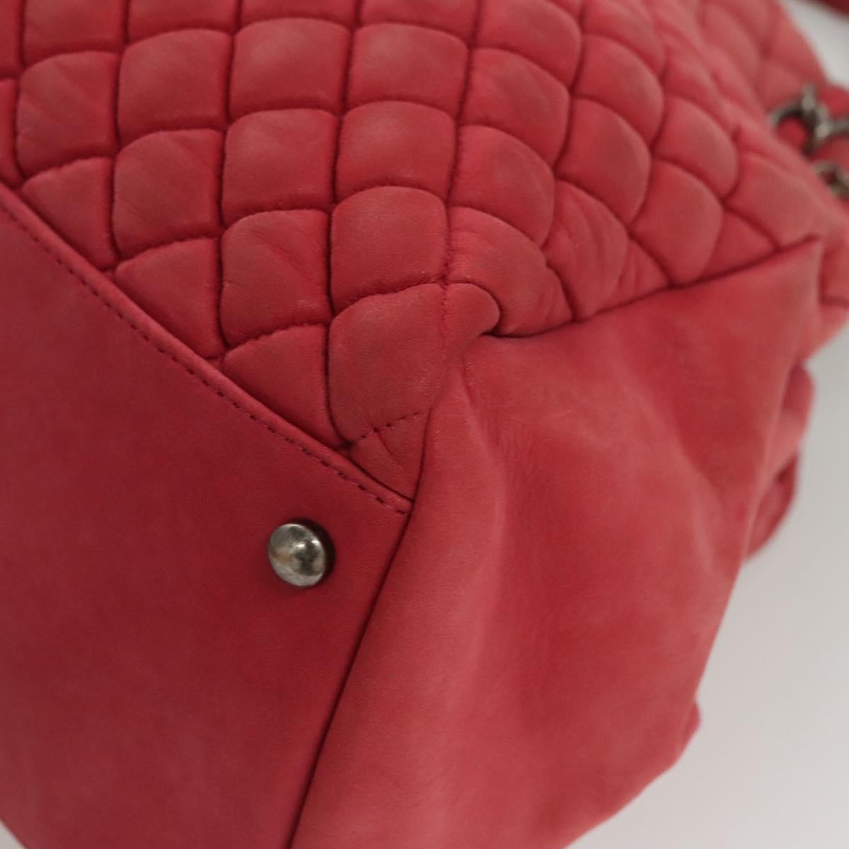 Chanel Matelasse Chain Shoulder Bag Leather Pink Leather Handbag (Pre-Owned)