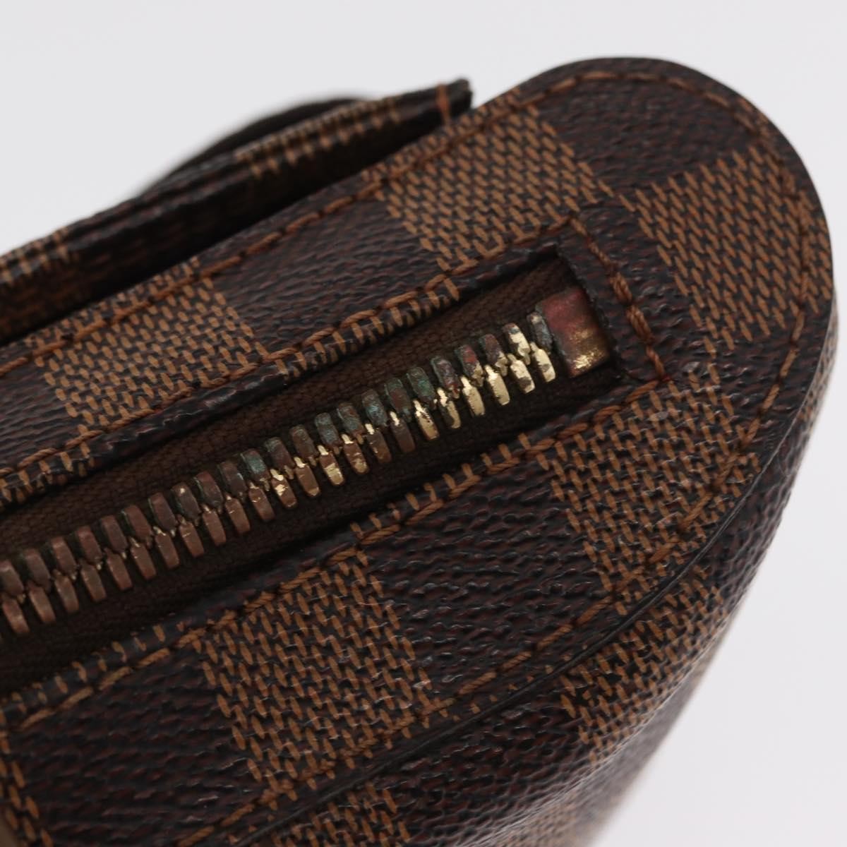 Louis Vuitton Geronimos Waist Bag Damier Brown Canvas Clutche & Pouche Bag (Pre-Owned)