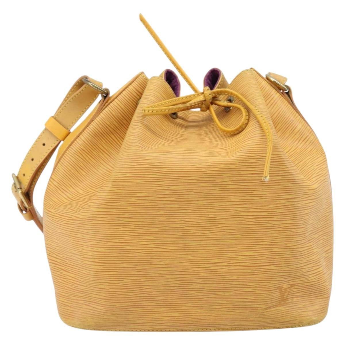Louis Vuitton Petit Noe Nm Handbag Epi Leather Yellow Leather Shoulder Bag Bag (Pre-Owned)