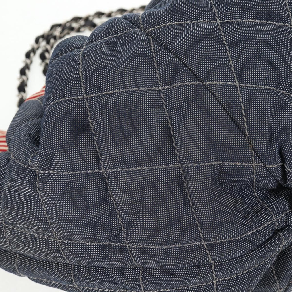 Chanel Stretch Spirit Cabas Quilted Denim Blue Denim_Jeans Bag (Pre-Owned)
