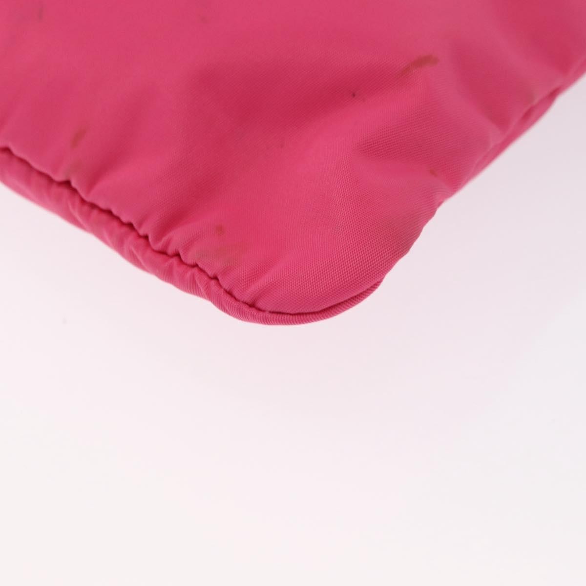 Prada Front Pocket Messenger Bag Re-Nylon With Saffiano Leather Pink Nylon Shoulder Bag Bag (Pre-Owned)