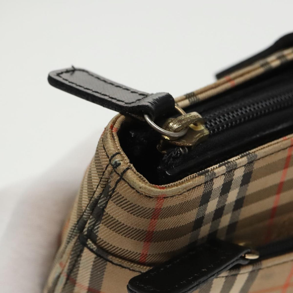 Burberry Nova Check Handbag Nova Check Canvas Beige Canvas Handbag (Pre-Owned)
