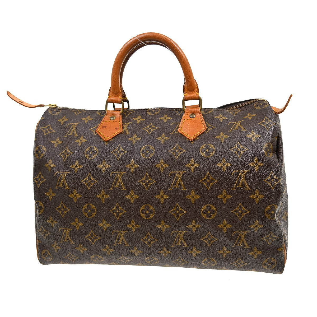 Louis Vuitton Speedy Handbag Monogram Canvas Brown Canvas Handbag (Pre-Owned)