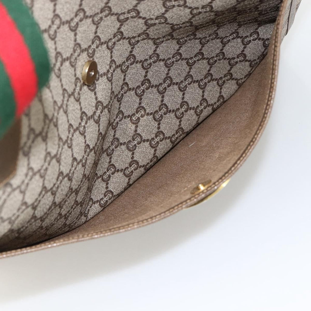 Gucci Ophidia Front Pocket Shopper Tote Gg Coated Canvas Beige Canvas Tote Bag Bag (Pre-Owned)