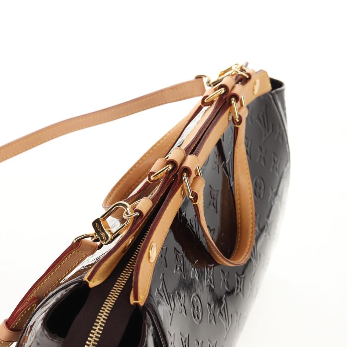 Louis Vuitton Brea Handbag Monogram Vernis Burgundy Patent_Leather Handbag (Pre-Owned)