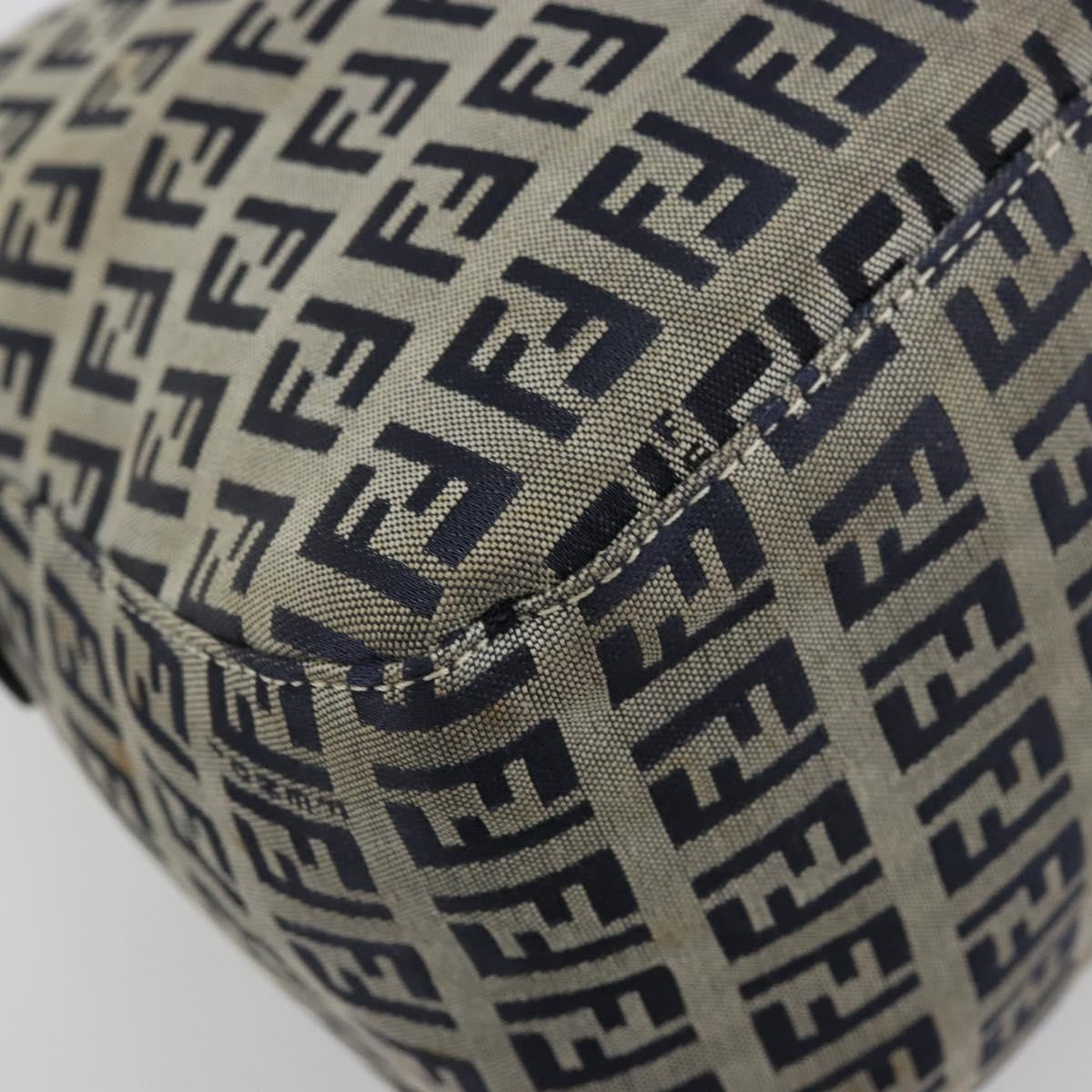 Fendi Mama Forever Bag Zucchino Canvas Navy Canvas Shoulder Bag Bag (Pre-Owned)