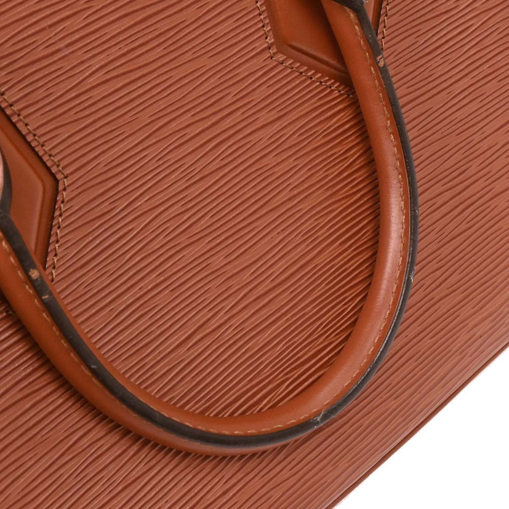 Louis Vuitton Sablons Handbag Epi Leather Brown Leather Handbag (Pre-Owned)